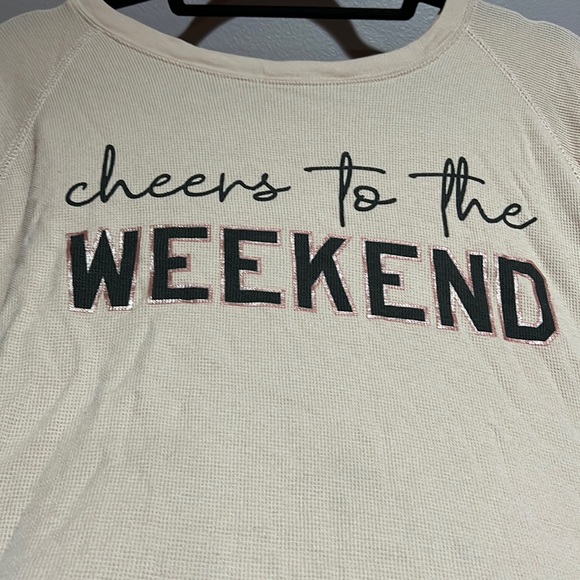 PJ Salvage Other - Pj savage “ cheers to the weekend “ pajama shirt size large